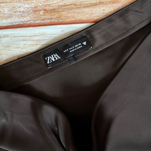 Zara Brown Midi Skirt - Picture 6 of 8